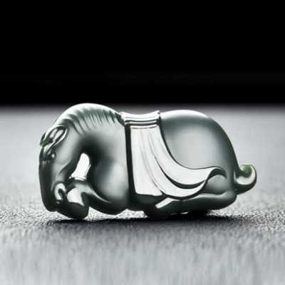 男款生肖马立体新疆和田玉包邮