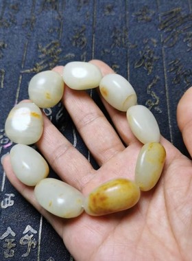 黄沁皮籽料原石手链手串