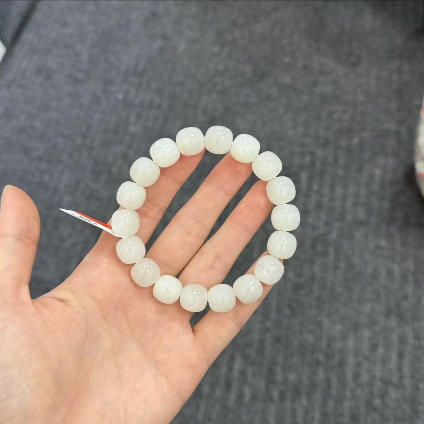 精雕老料羊脂级白玉手链手串