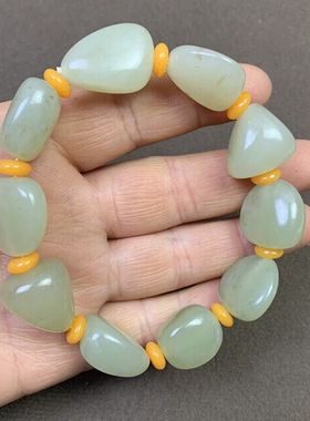 真玉天然玉石随形原石籽料手串