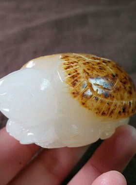 正品玉石玉器龙龟手把件