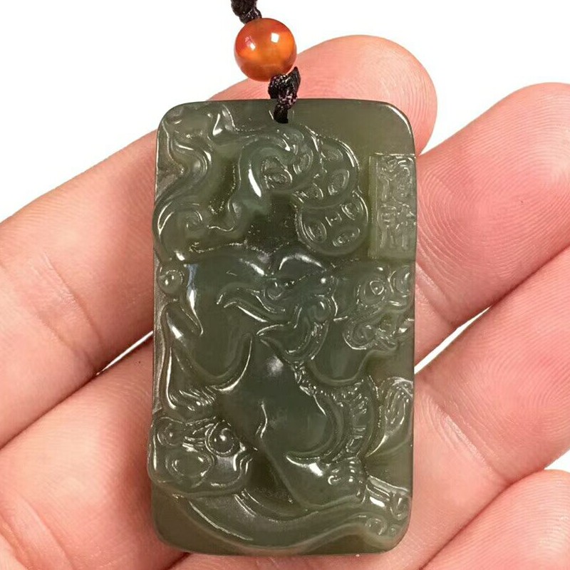 貔貅招财项链挂件新疆和田玉送证