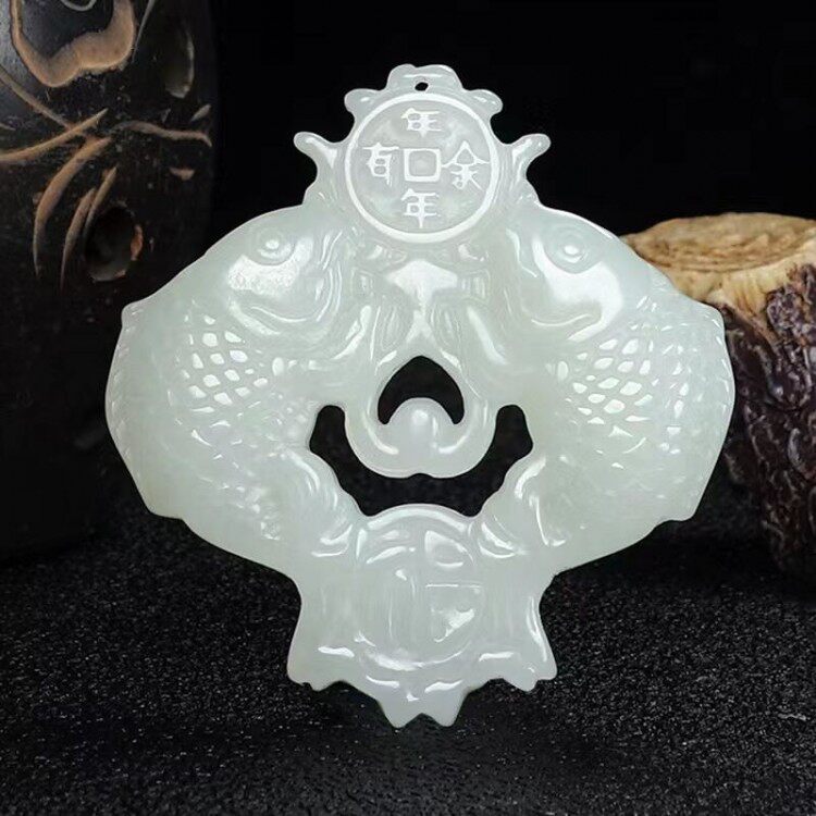新疆和田玉富贵有余吊坠