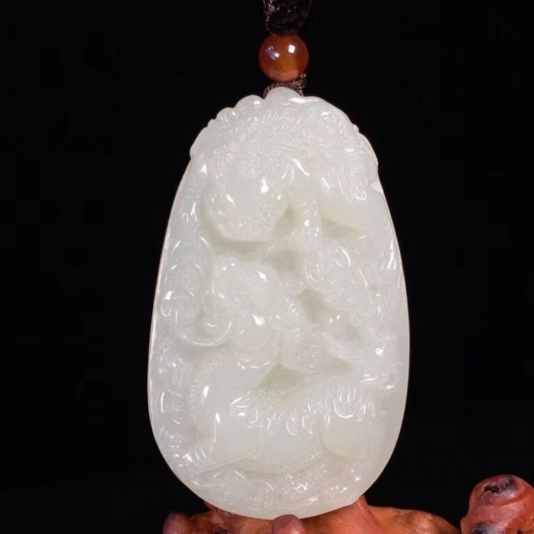 招财貔貅挂件天然新疆和田玉正品