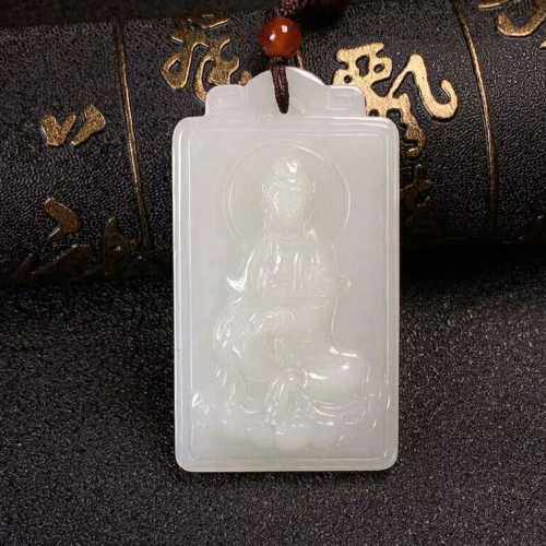 羊脂级男士项链新疆和田玉包邮