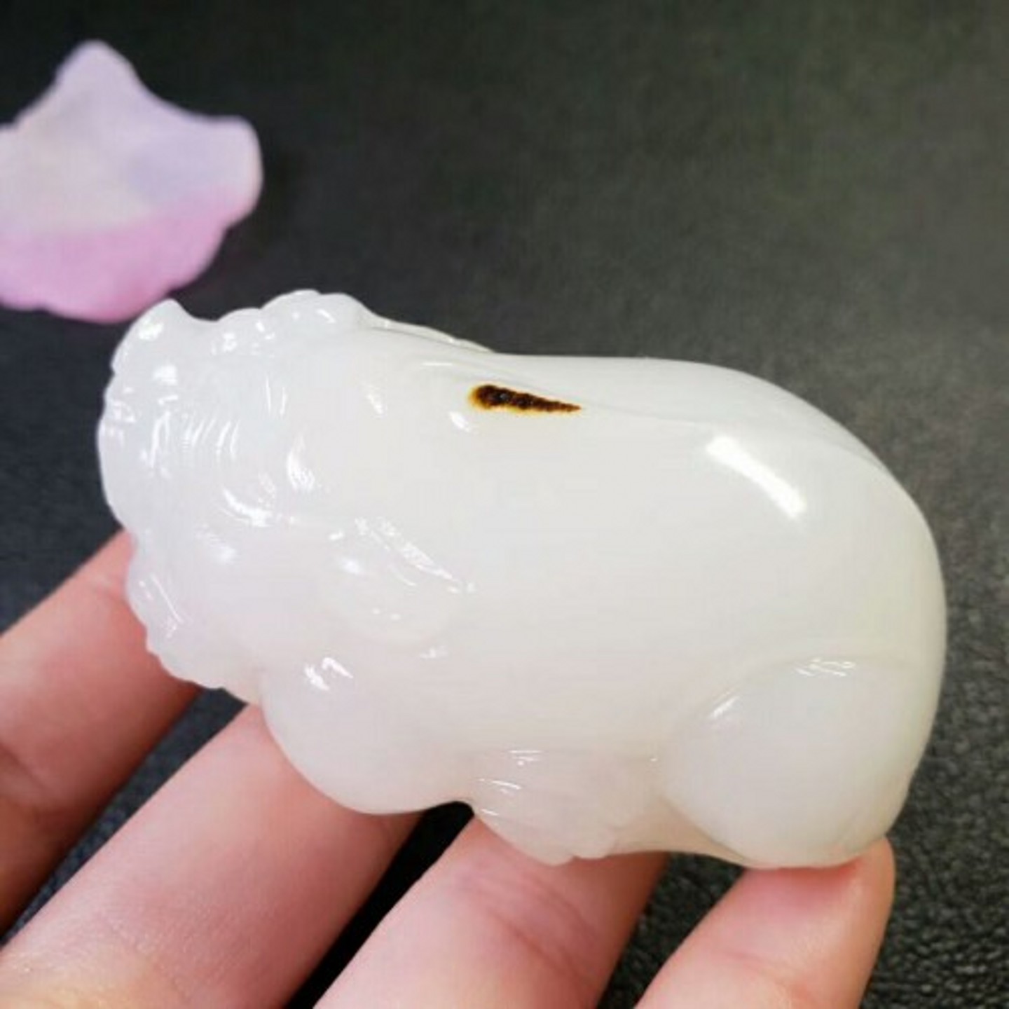 精雕原石籽料招财貔貅把玩件
