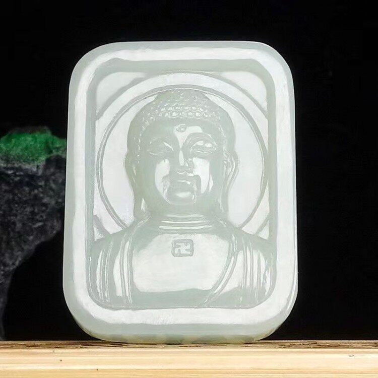 新疆和田玉释迦摩尼吊坠男款护身符玉佩天然玉石菩萨项链挂件包邮