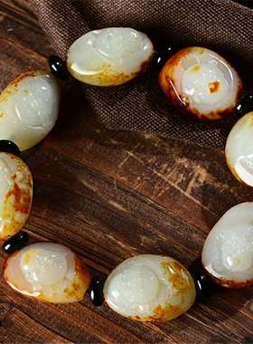 手串原石带证书新疆和田玉籽料