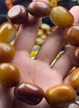 枣红皮原石籽料手串手链