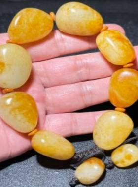 黄沁皮原石籽料手串手链