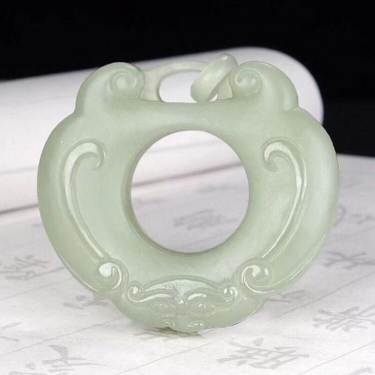平安扣招财皮丘项链天然和田玉