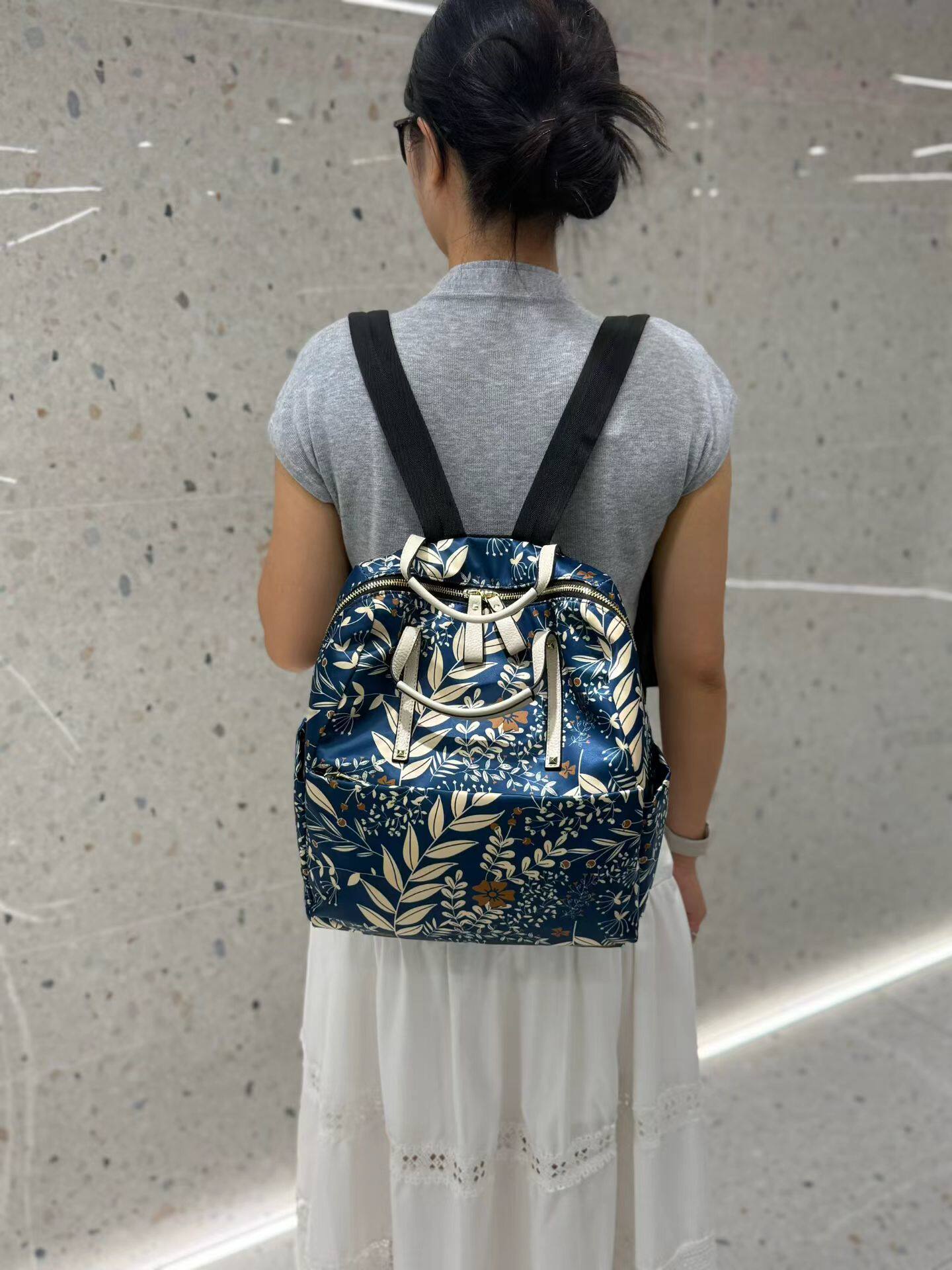 双肩包女福亿品牌正品布包包高品质休闲妈咪袋背包大容量多隔层轻