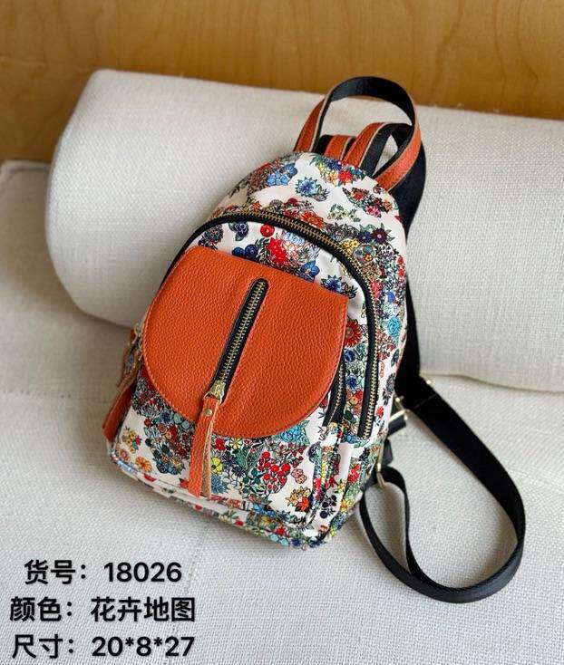 女包福亿正品迷你小号双肩背包韩版时尚百搭布艺包包防水布配牛皮