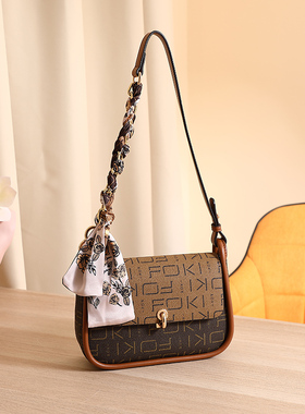 品牌女包菲尚尼FOKI专柜正品斜挎欧美潮单肩包老花2025百搭小方包