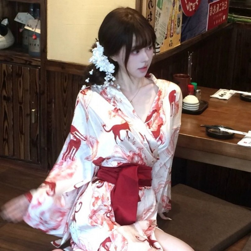 新中式睡袍汉服改良居家服晨袍