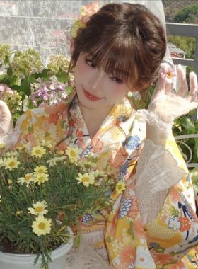 日系改良和服浴衣写真连衣裙