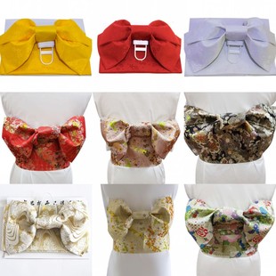 日本和服浴衣腰带日式腰封蝴蝶结高档提花面料定型蝴蝶结腰封多款