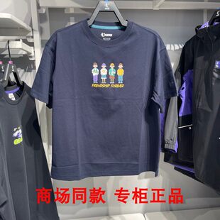 乔丹儿童短袖T恤2026夏专柜新款男大童生活系舒适宽松运动圆领衫