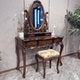 卧室化妆桌雕刻艺术古风家具设计师 轻奢风格 美式 复古梳妆台法式