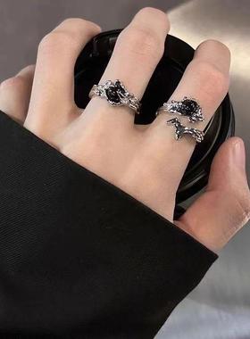 液态金属合金黑色皓石戒指