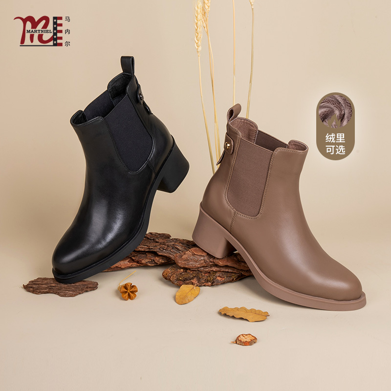马内尔英伦风时尚切尔西靴