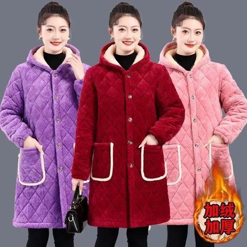 加厚工作服女士夹棉棉袄保暖罩衣