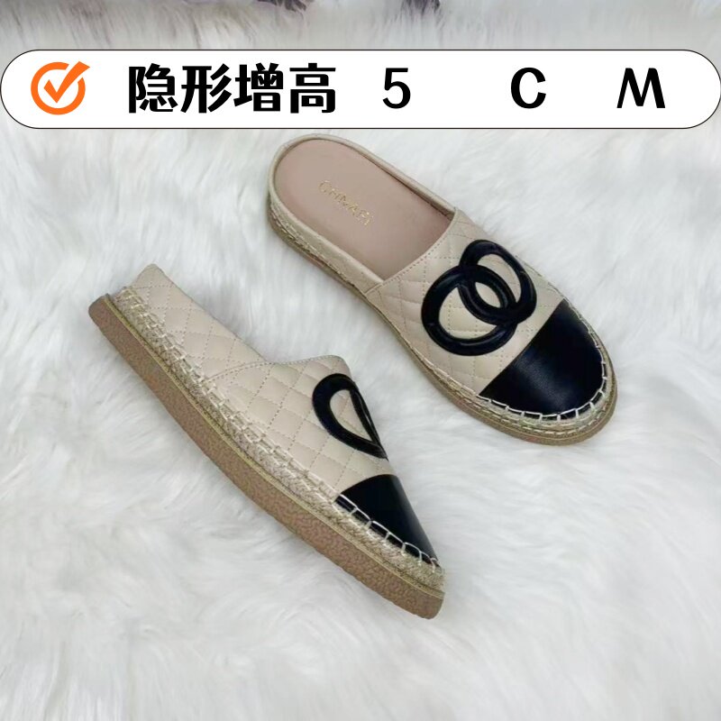 内增高包头半拖鞋女时尚外穿图片