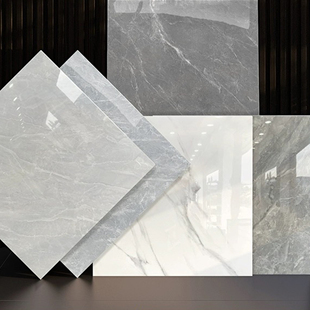地砖 通体大理石亮面瓷砖600X600客厅地面现代简约纹路风格