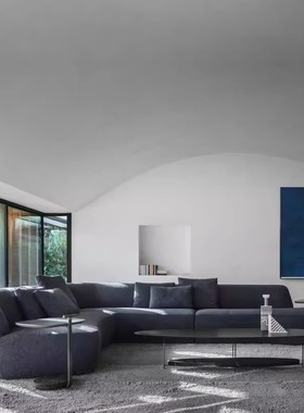 意式极简Meridiani布艺沙发大平层别墅客厅异形转角简约沙发组合