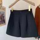 外穿打底a字阔腿裤 秋冬新款 高腰显瘦呢子百搭靴裤 女大码 毛呢短裤