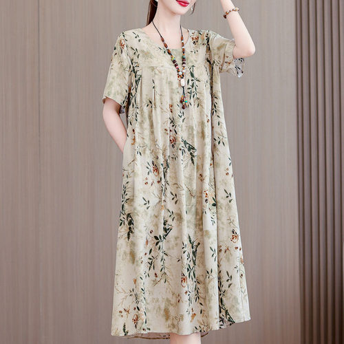 年轻妈妈加肥大码女士可外穿棉绸