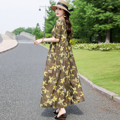 2025新款年轻款棉绸连衣裙