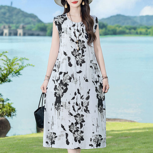 【高支棉绸】碎花连衣裙