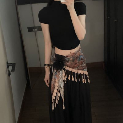 【腰间舞者】流苏蕾丝腰巾腰带