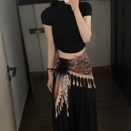 【腰间舞者】流苏蕾丝腰巾腰带