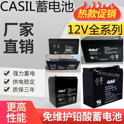 CASIL蓄电池消防防火卷帘门12V全