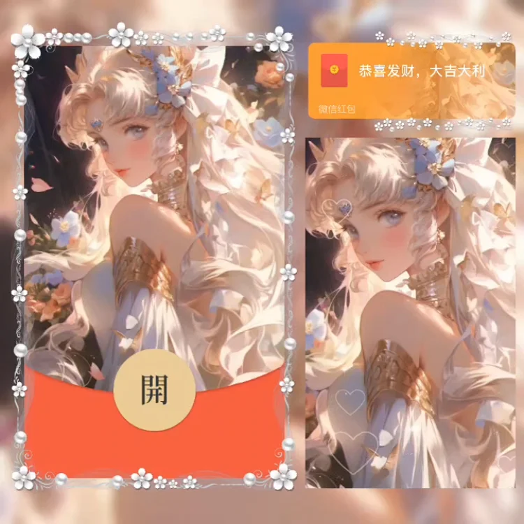 2025动漫貂蝉vx微信红包封面序列号王者荣耀新款皮肤音乐非永久