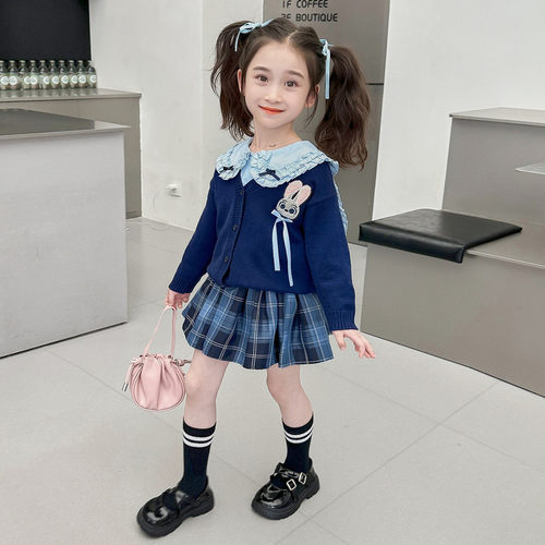 女童裙子朱迪毛衣开衫衬衫百褶裙演出服春季女童兔子警官cos服装
