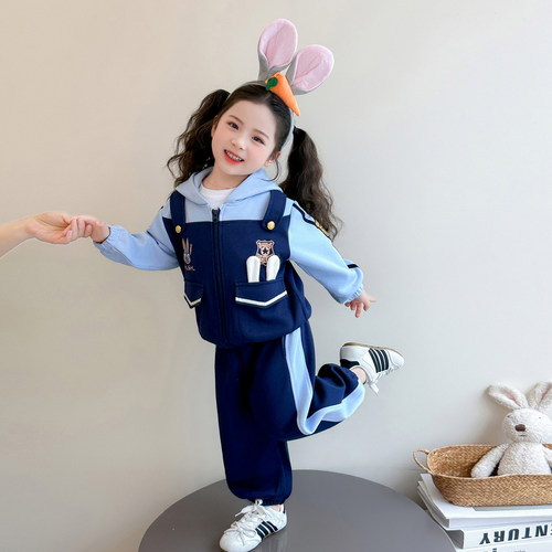 女童疯狂动物城朱迪两件套演出服外套兔子警官cos服装尼克狐狸套