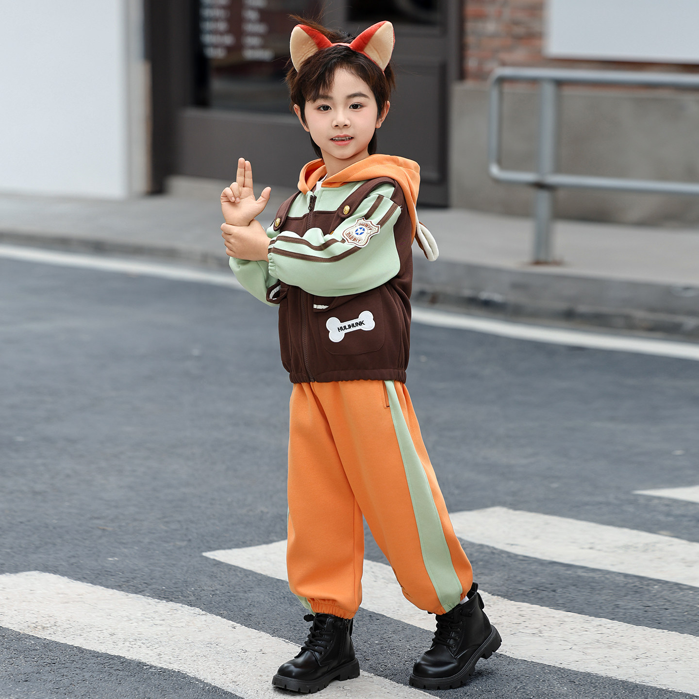 女童疯狂动物城朱迪两件套演出服外套兔子警官cos服装尼克狐狸套