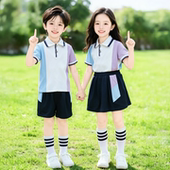 小学生校服班服幼儿园园服运动儿童节表演服透气夏季 潮 套装