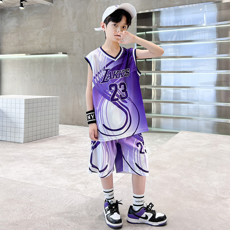 男童夏装篮球服套装2026新款中小儿童夏季速干球衣男孩运动服潮装