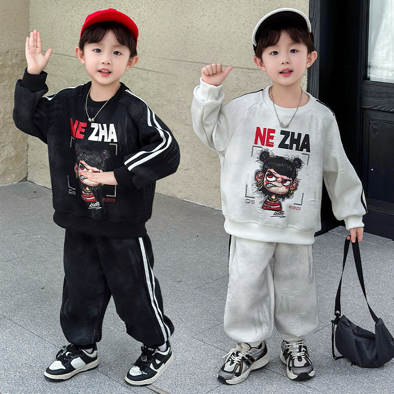 男童哪吒套装2025春秋新款儿童运动两件套中小童男孩卫衣卫裤秋装