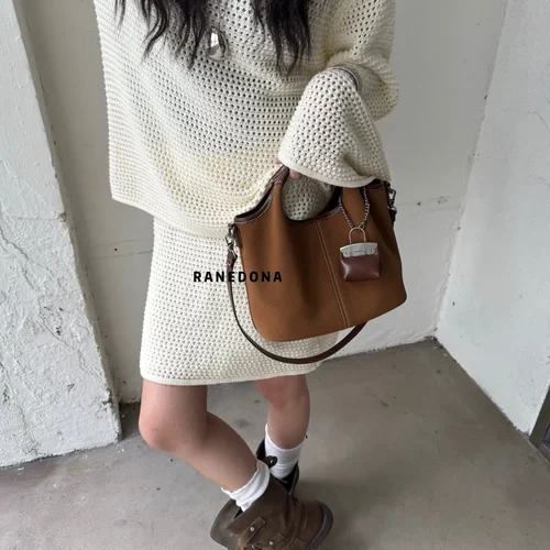 RANEDONA轻奢原创菜篮子包女百搭手提单肩斜挎通勤女包韩版潮小众