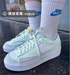Nike耐克Blazer Low黑白开拓者厚底增高女低帮板鞋DJ0292-DM9471