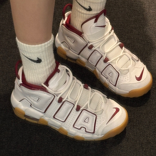 Nike/耐克 Air More Uptempo白红大童Air皮蓬篮球鞋FJ2846-DH9719