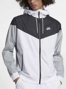 Nike耐克男子运动休闲风行者防风轻薄梭织连帽夹克外套727325-101