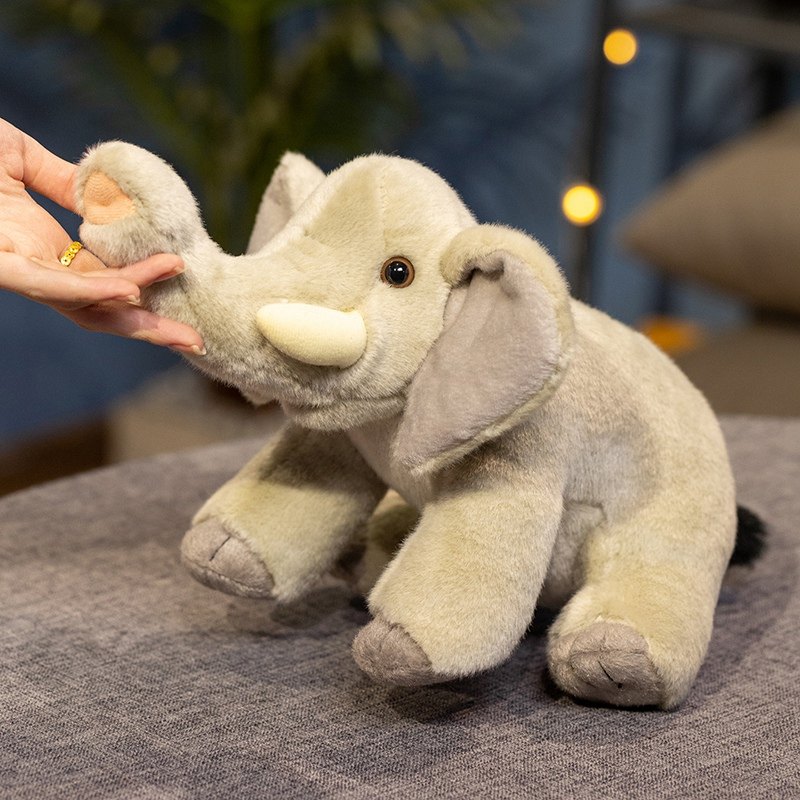 跨境仿真毛绒大象公仔安抚娃娃桌伴陪伴玩偶儿童生日礼物活动礼品