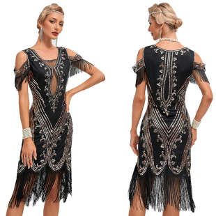 Fat Women Dresses Dress 裙子 Flapper for Gatsby Party 1920s