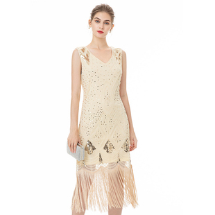 大亨小传连衣裙1920s Flapper Dress for Women 了不起的盖兹比裙